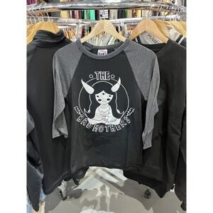 The Bad Mothers Gray Band Rock Raglan 3/4 Sleeve T-Shirt Size Small